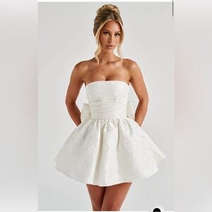 SALOME MINI DRESS - IVORY babyboo fashion. Chic Strapless White Dress